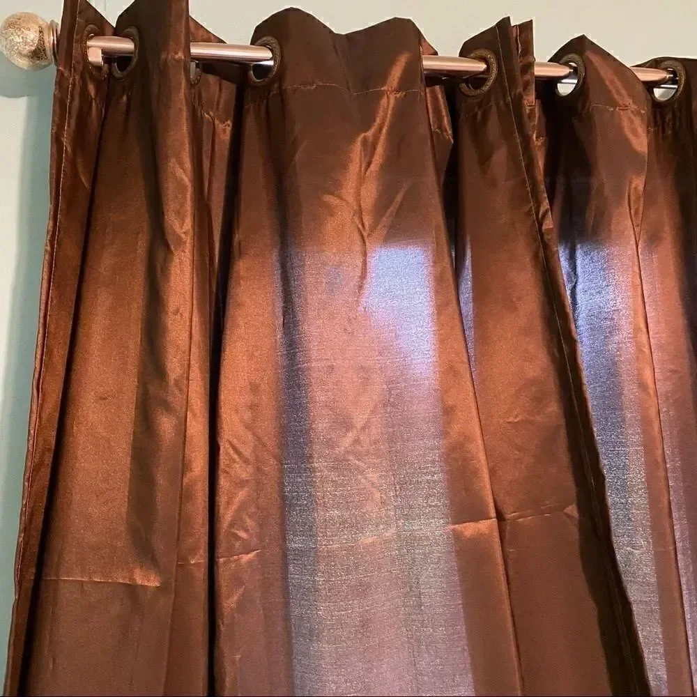 Jcpenny studio panel curtains brown w/ gold trim